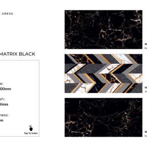 Metrix Black High Glossy Surface Tiles